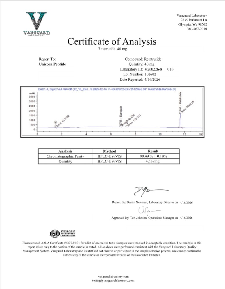 GLP-3RT certificate of analysis